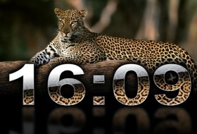 Заставка (screensaver) Часы Леопард