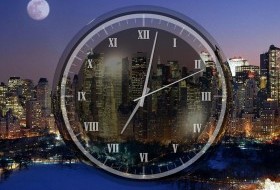 Заставка (screensaver) Часы Нью-Йорк